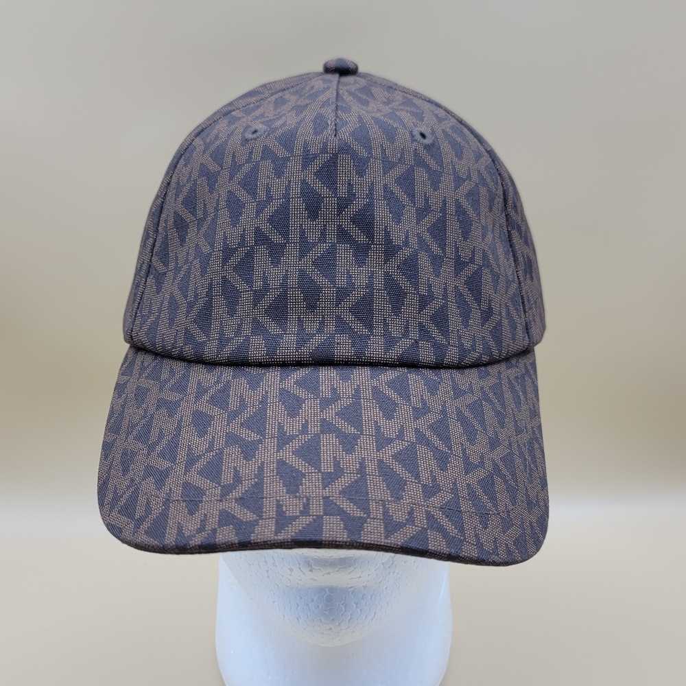 Michael Kors Signature Logo Adjustable Strapback Baseball Cap Hat Brown New Tags